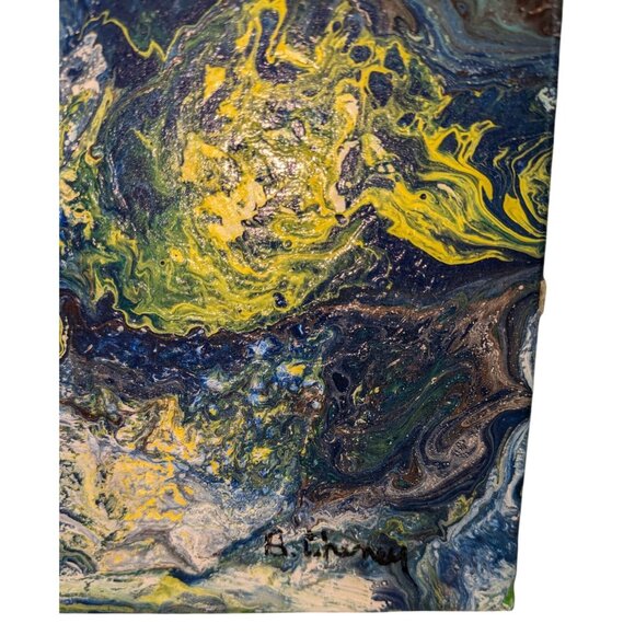 Abstract Acrylic Pour Painting On Canvas - Picture 4 of 9